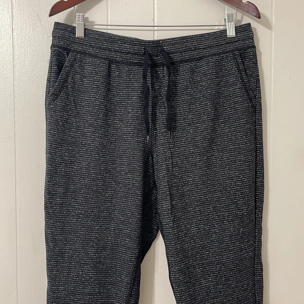 CHAMPION Elite Gray Black Stripe Jogger Sweatpants - Size L - Picture 2 of 14